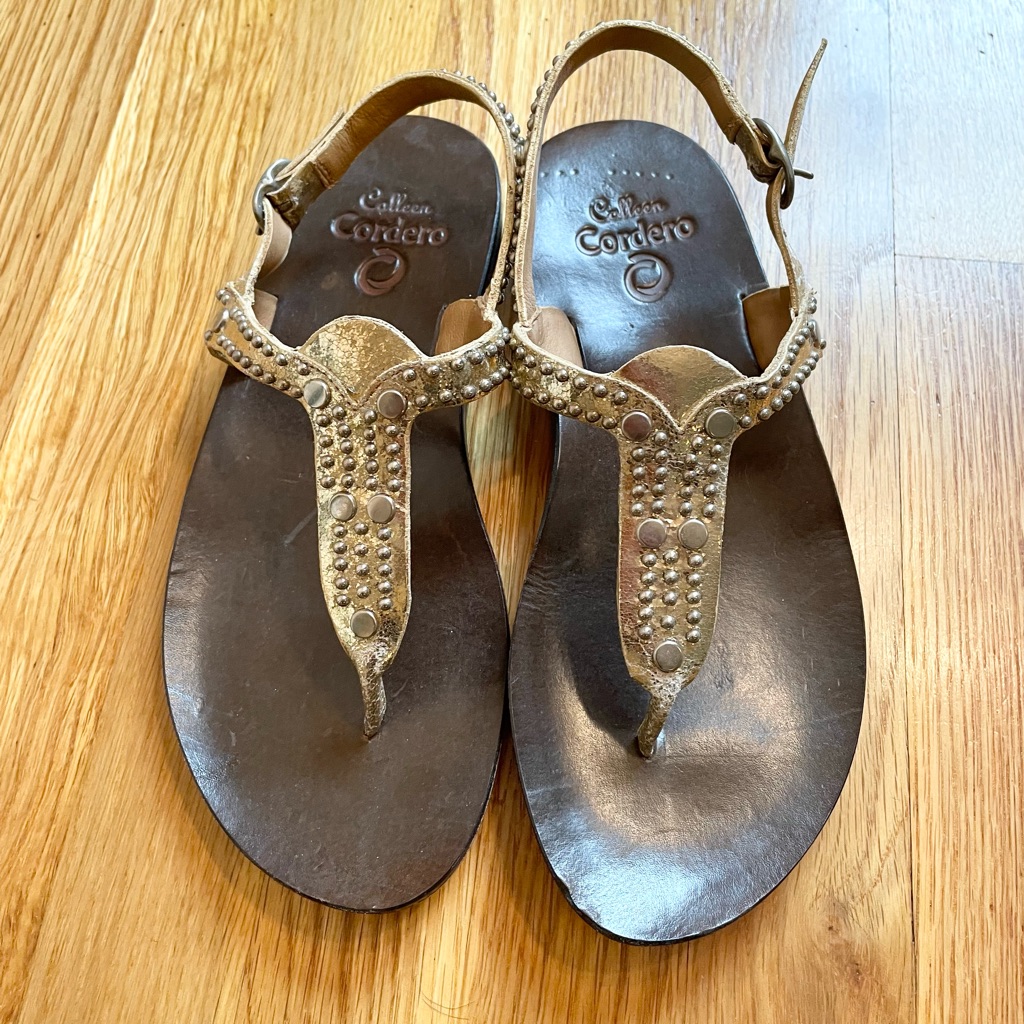 Calleen Cordero Gold Cleo Sandals